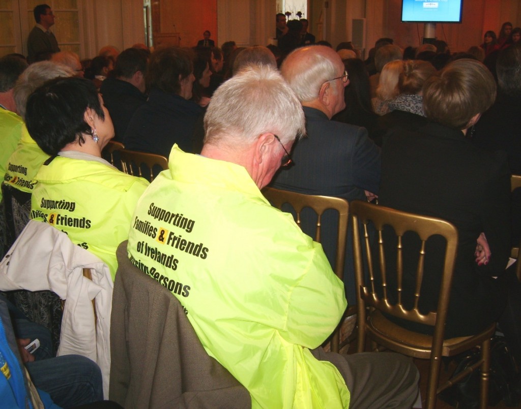 Attendees take a moment to remember those missing in Ireland