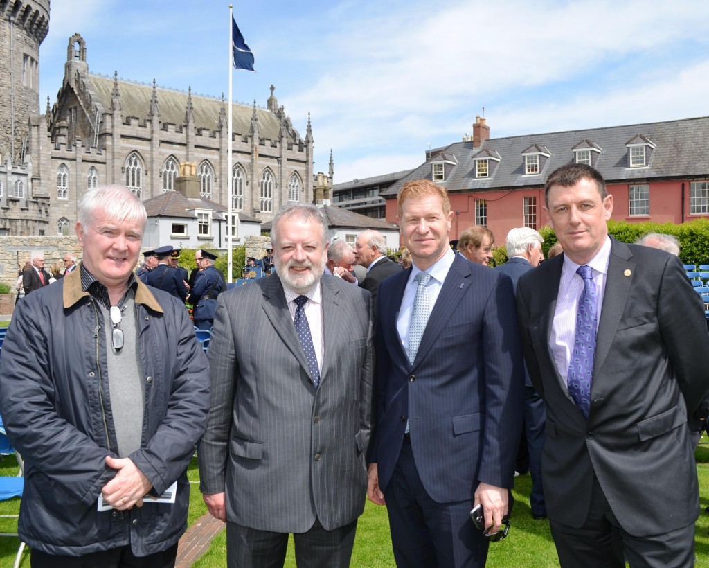 Michael Hiney, AGSI National Executive, Paschal Feeney, GSRMA,  John Redmond, General Secretary and Tim Galvin, President AGSI