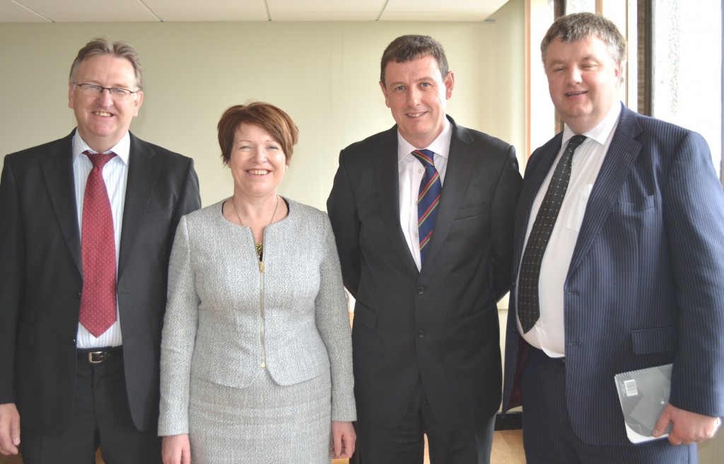 Chief Superintendent Tony Mc Loughlin, Commissioner Noirín O'Sullivan, AGSI President Tim Galvin and Assistant Commissioner Fintan Fanning  