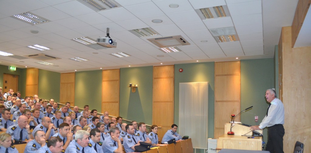 Deputy General Secretary John Jacob addresses newly promoted Sergeants at Garda College in Templemore