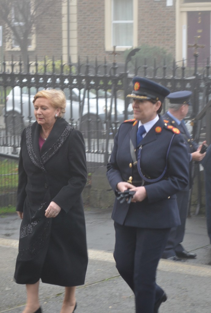 Minister Frances Fitzgerald and Garda Commissioner Nóirin O'Sullivan arrive