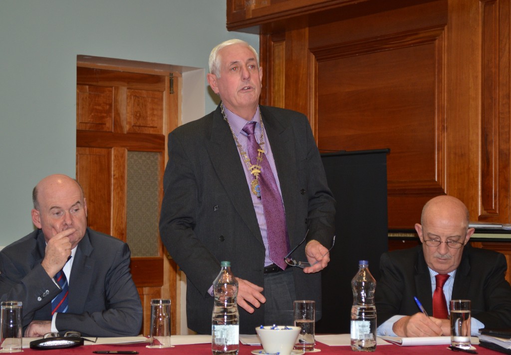 Col Adrian Ryan, Treasurer; Michael Fennell, President and John Healy, Secretary