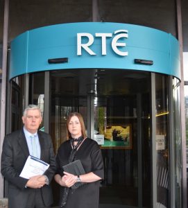President and General Secretary leaving the RTÉ studios after the launch of John Horgans review of An Garda Siochana